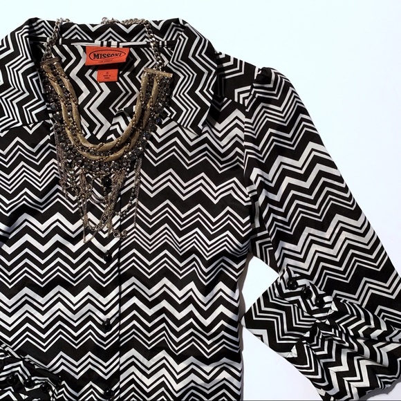 Missoni x Target Chevron Button Down Blouse - Picture 2 of 7